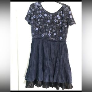 Free People Navy Blue Beaded Dress 8